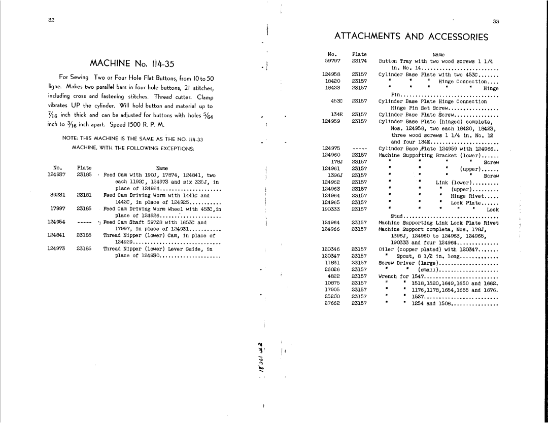 Singer 114-33, 114-34, 114-35, 114-32 manual 