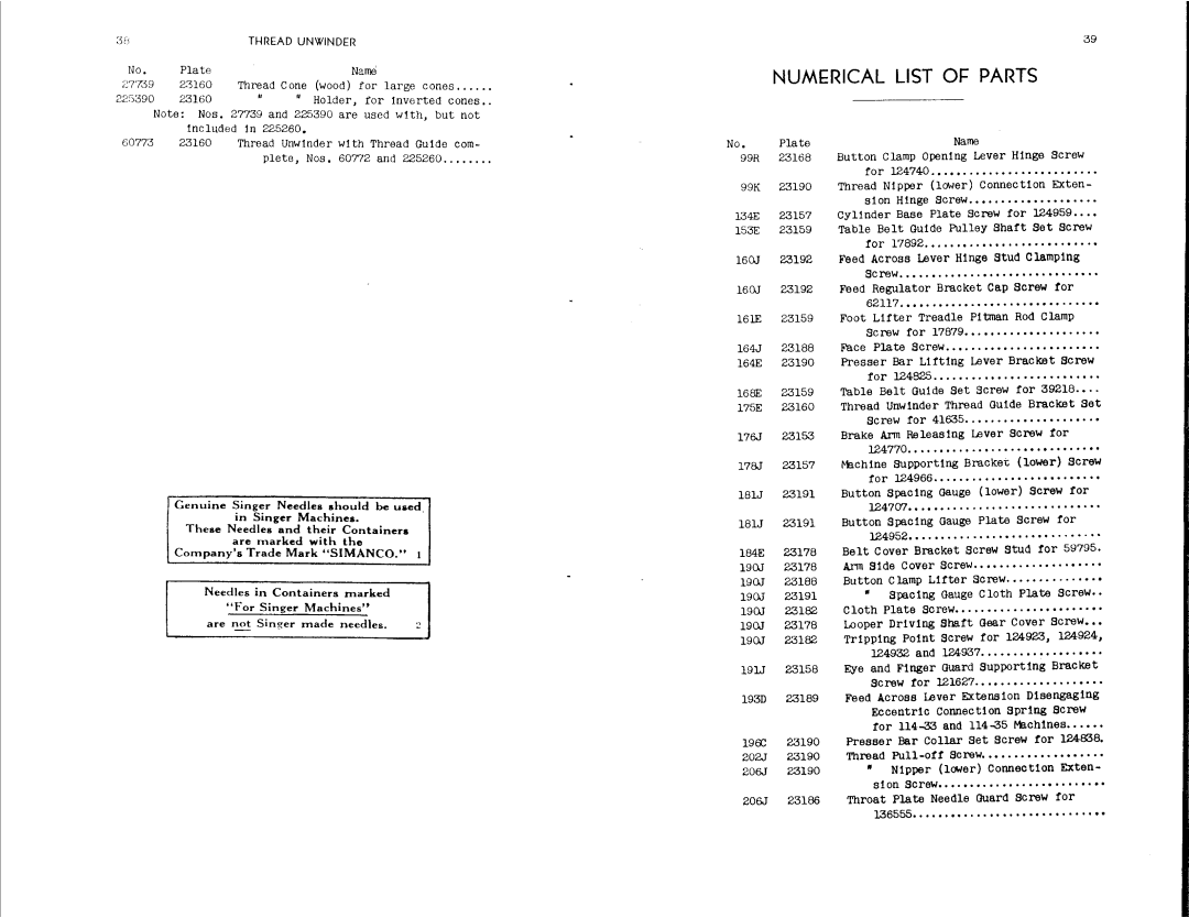 Singer 114-34, 114-33, 114-35, 114-32 manual 