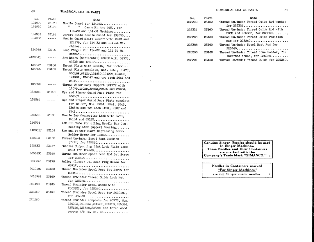 Singer 114-32, 114-34, 114-33, 114-35 manual 