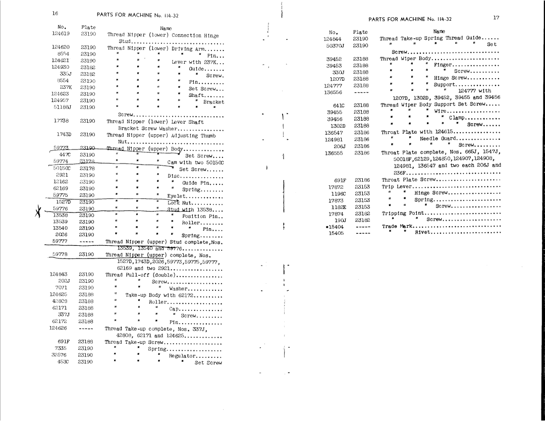 Singer 114-33, 114-34, 114-35, 114-32 manual 