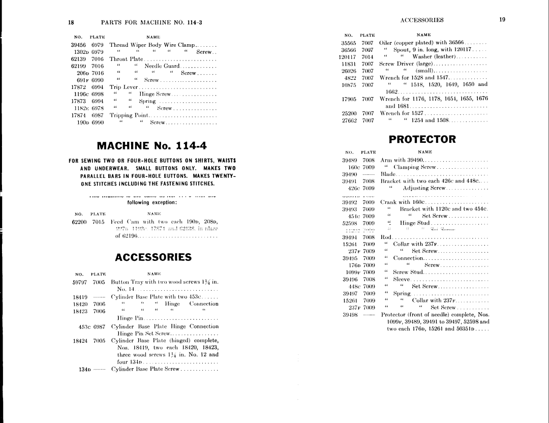 Singer 114-4, 114-3 manual 