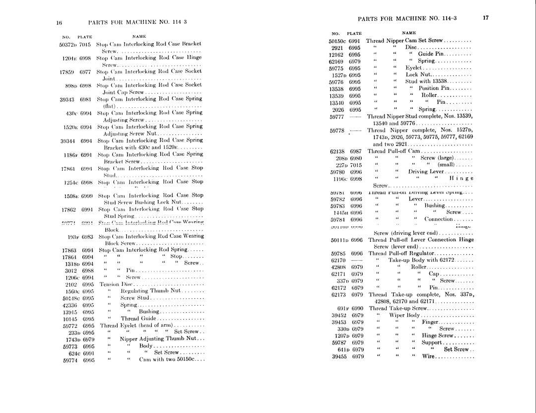 Singer 114-3, 114-4 manual 