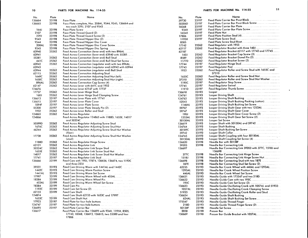 Singer 114-56, 114-55 manual 