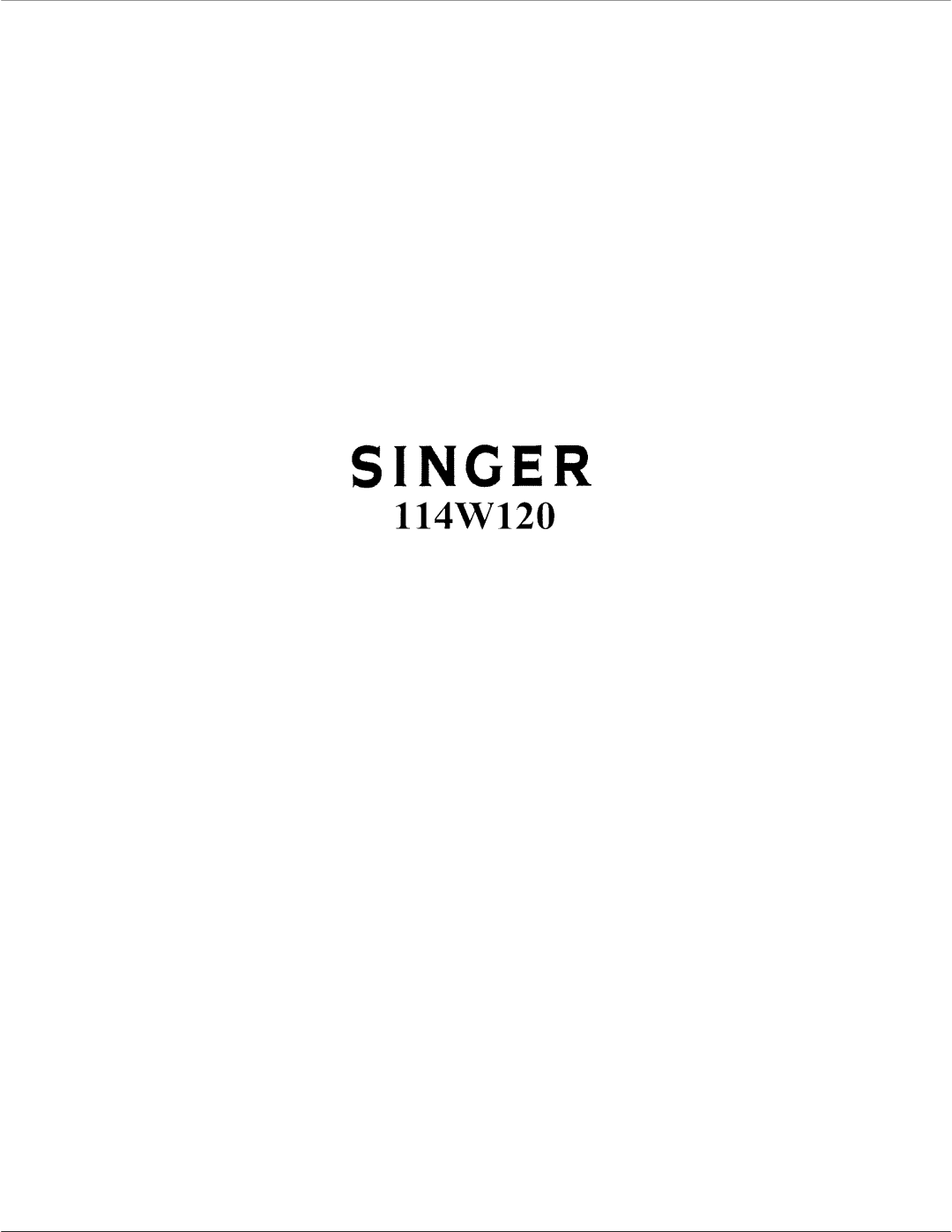 Singer 114W120 manual 