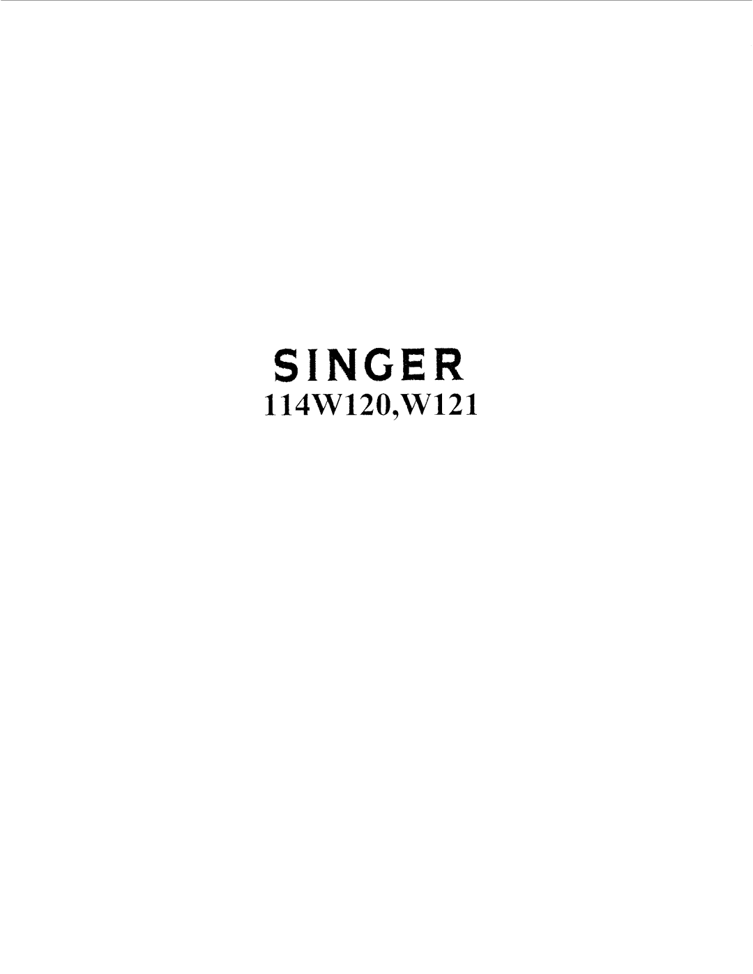 Singer 114W121 manual 