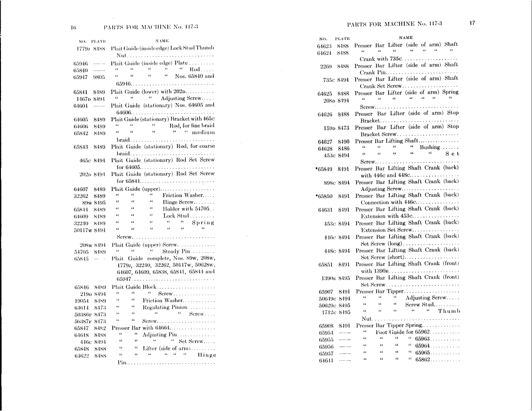 Singer 117-4, 117-3 manual 