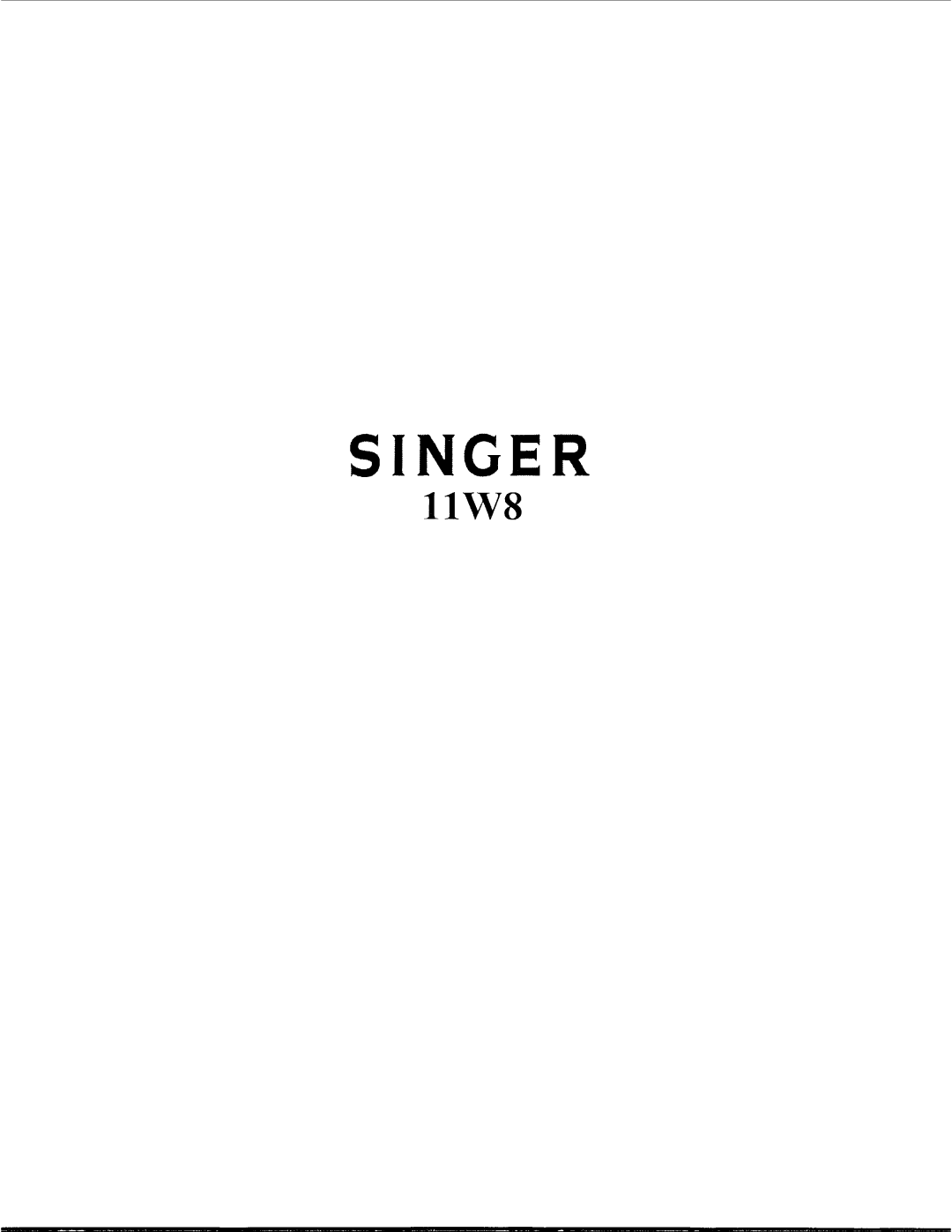 Singer 11W8 manual 