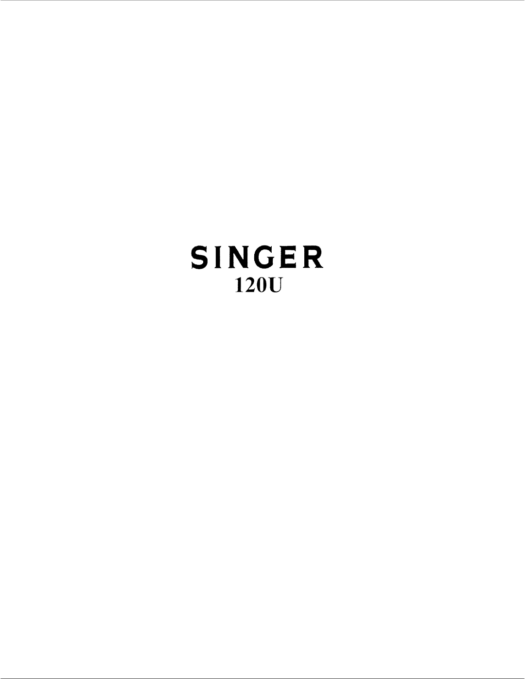 Singer 120U manual 