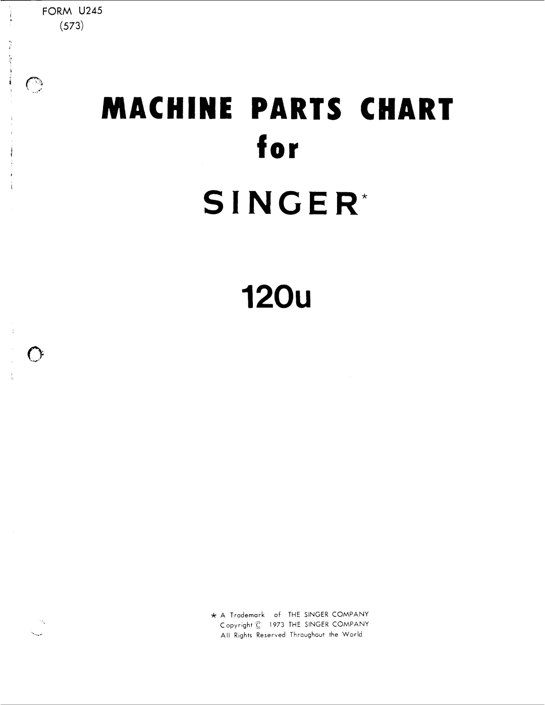 Singer 120U manual 