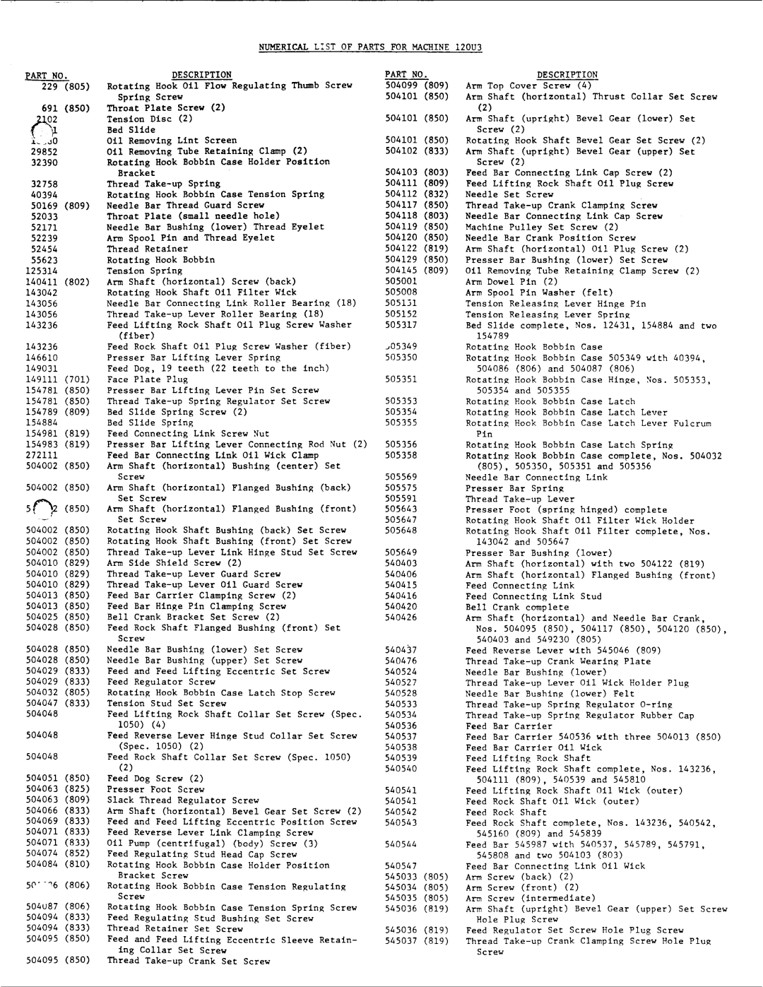 Singer 120U manual 