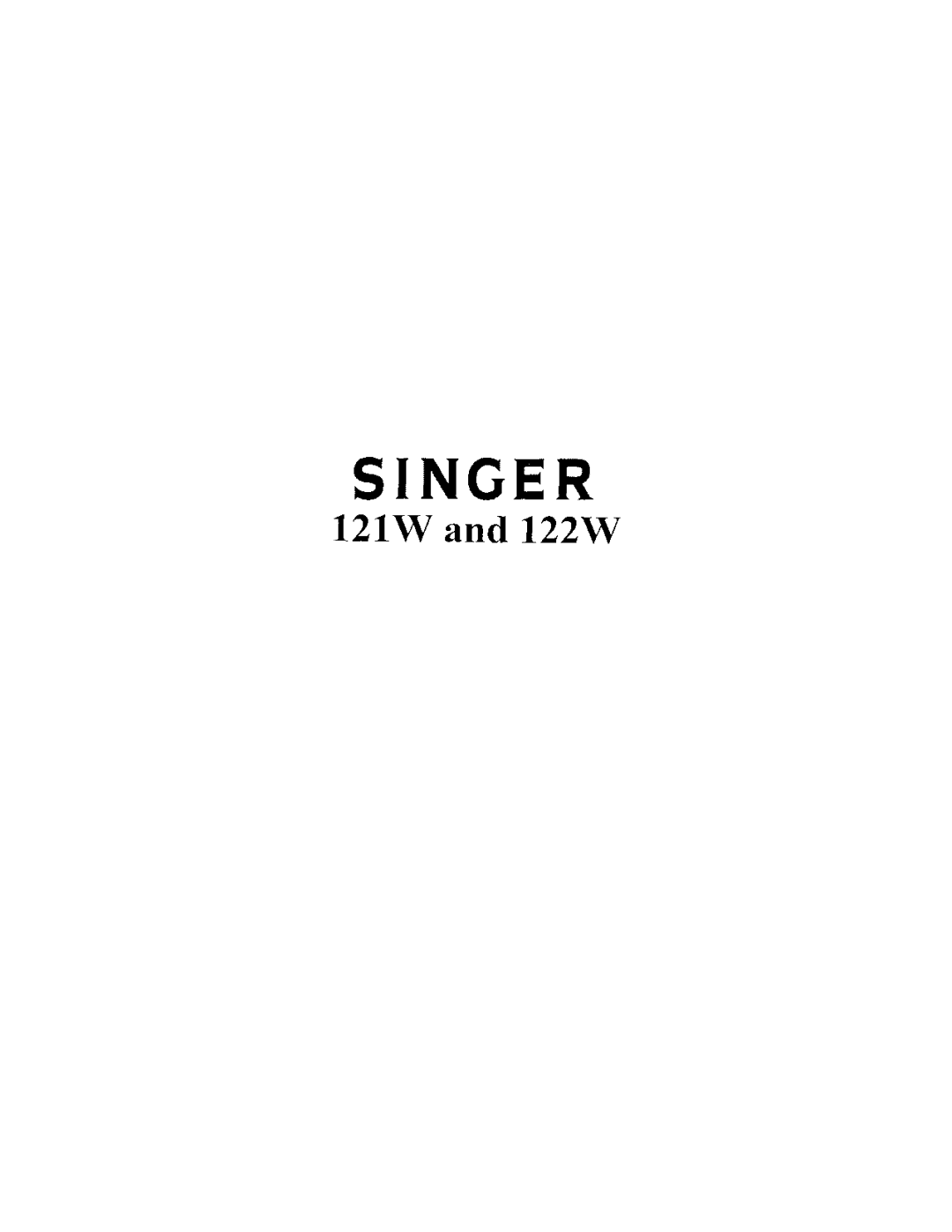 Singer 121W, 122W manual 