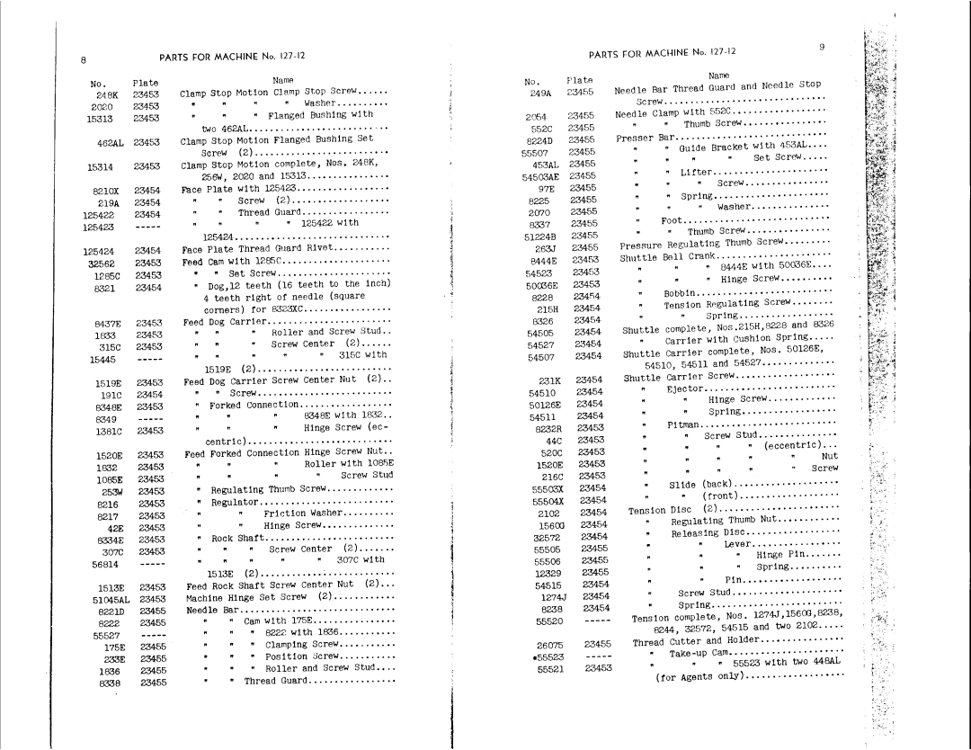 Singer 127-14, 127-12 manual 