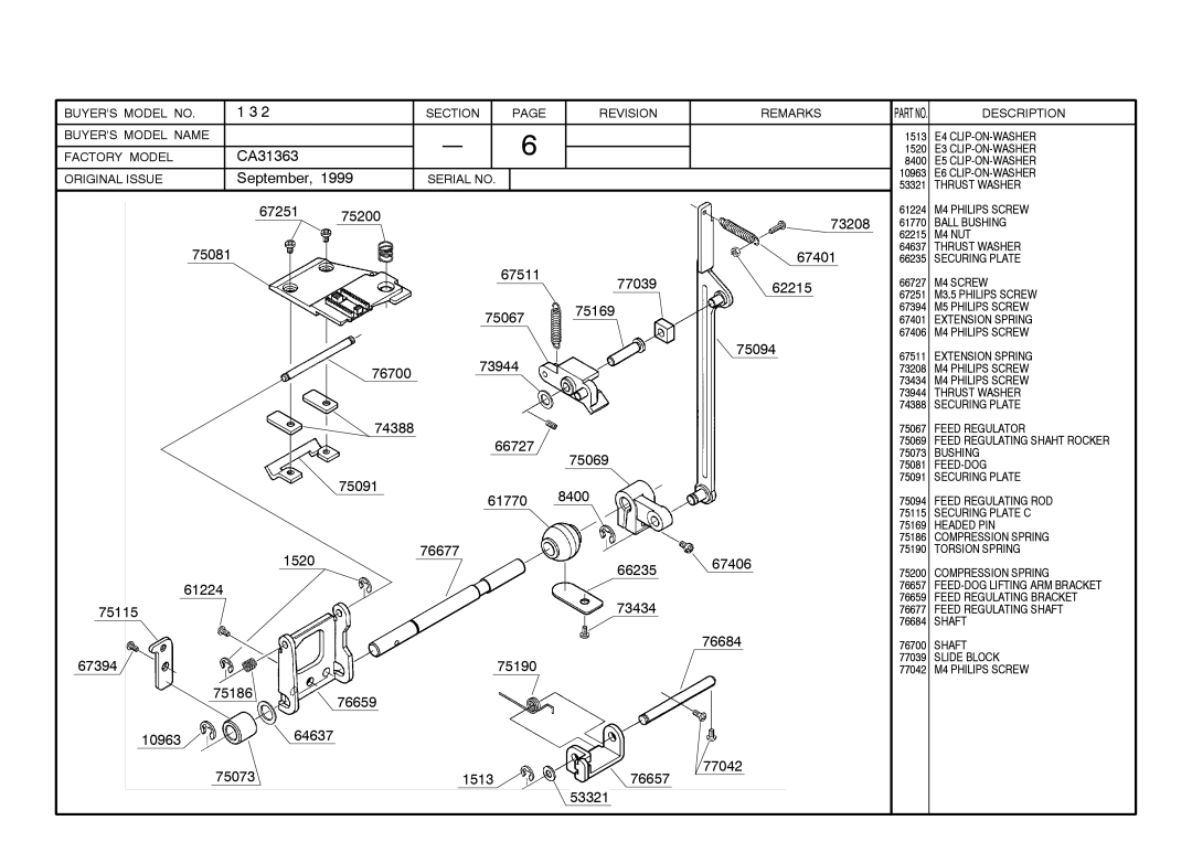 Singer 132 manual 67251 75200 