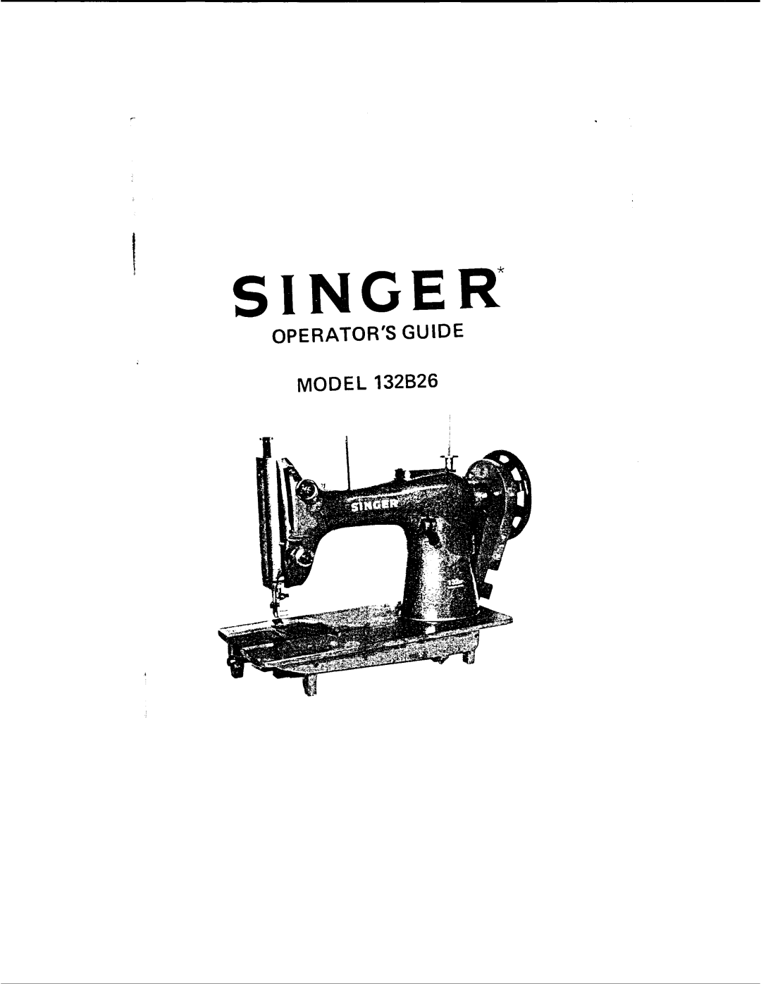 Singer 132B26 manual 