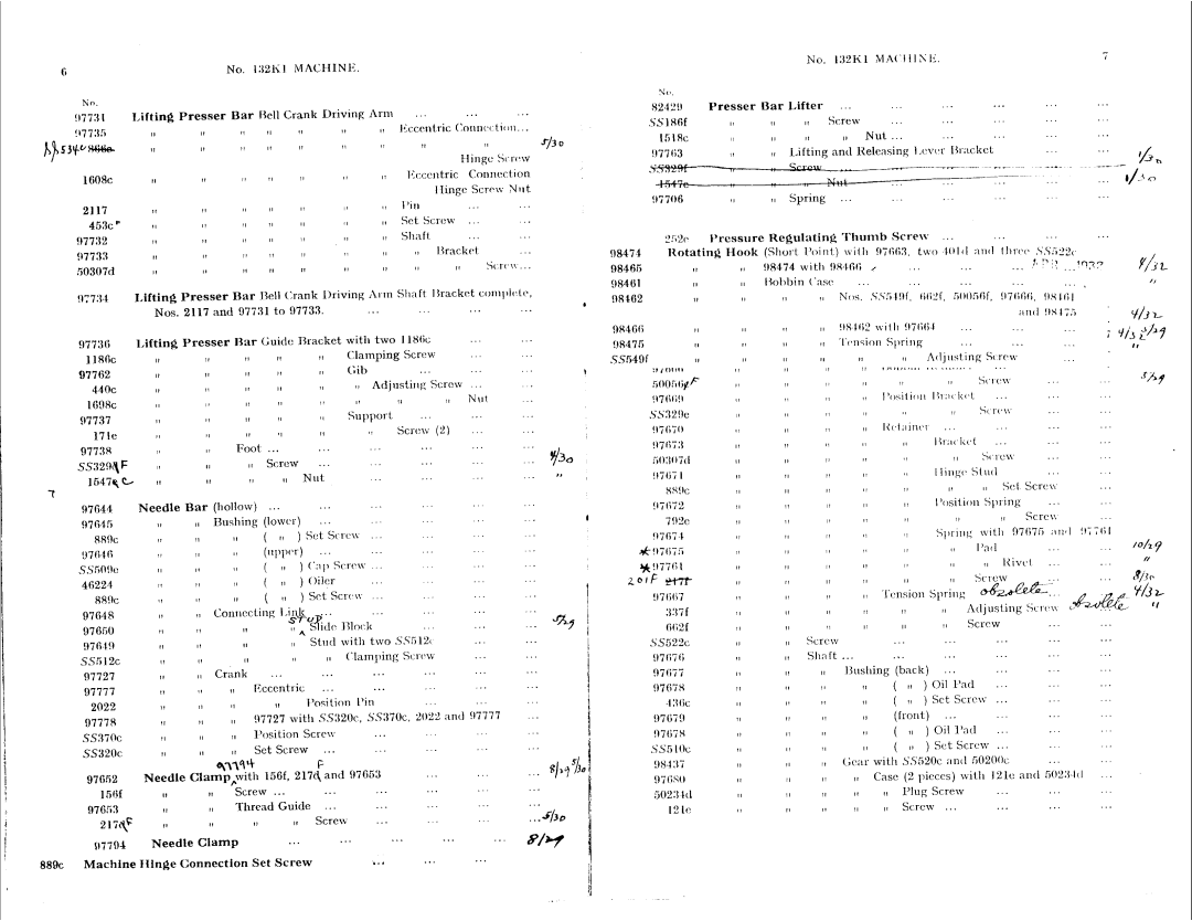 Singer 132K4, 132K1 manual 
