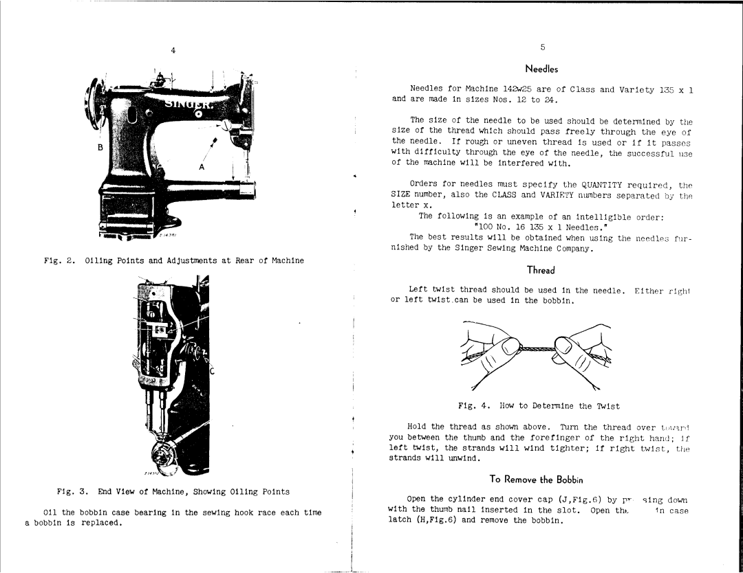 Singer 142W25 manual 