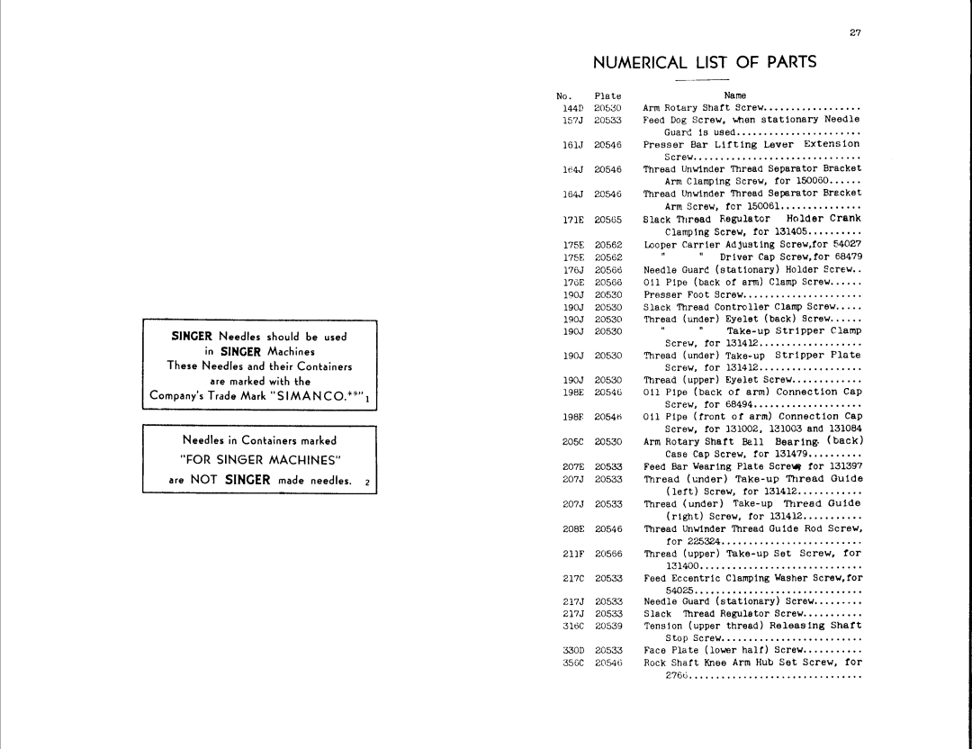 Singer 147-103, 147-102 manual 