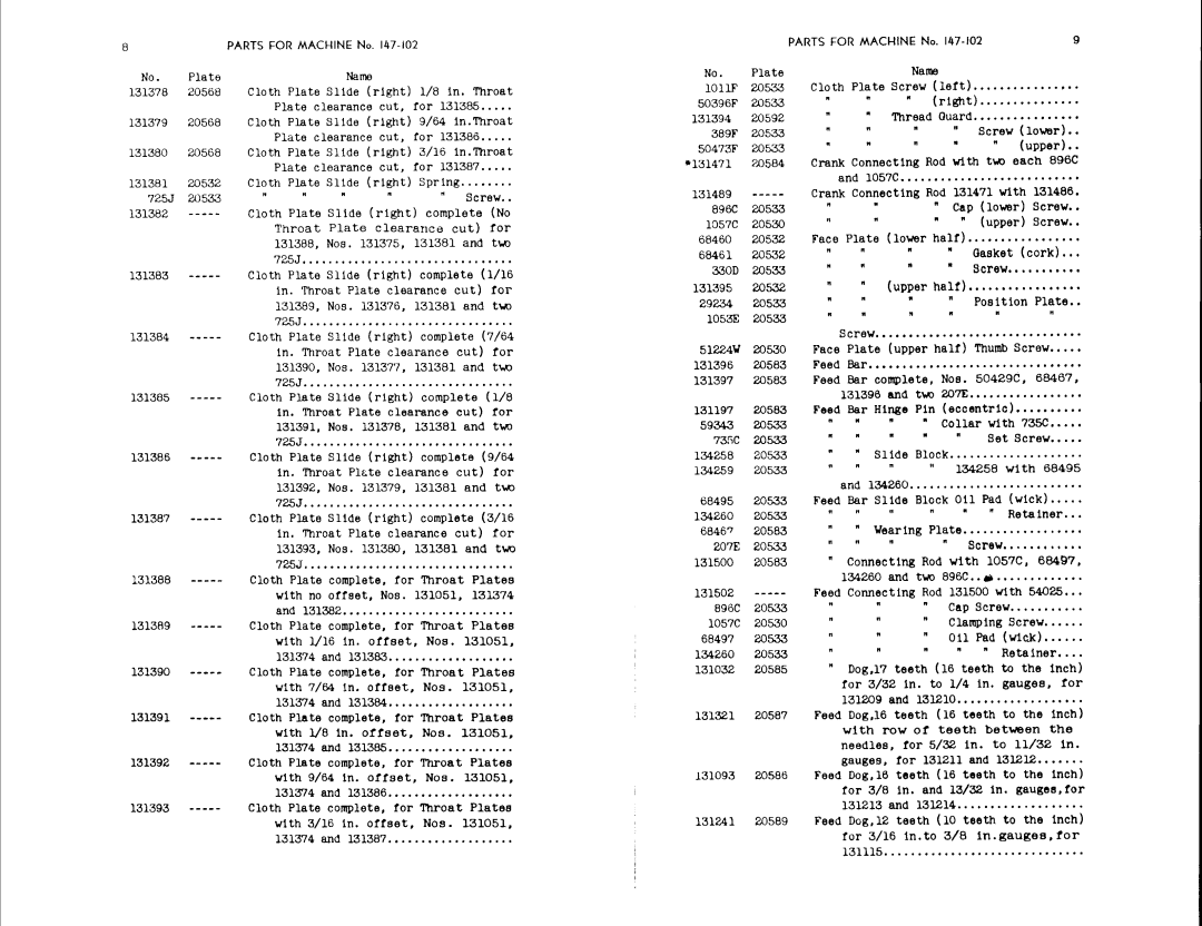 Singer 147-102, 147-103 manual 