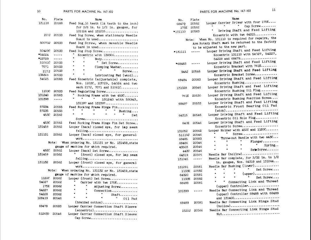 Singer 147-103, 147-102 manual 