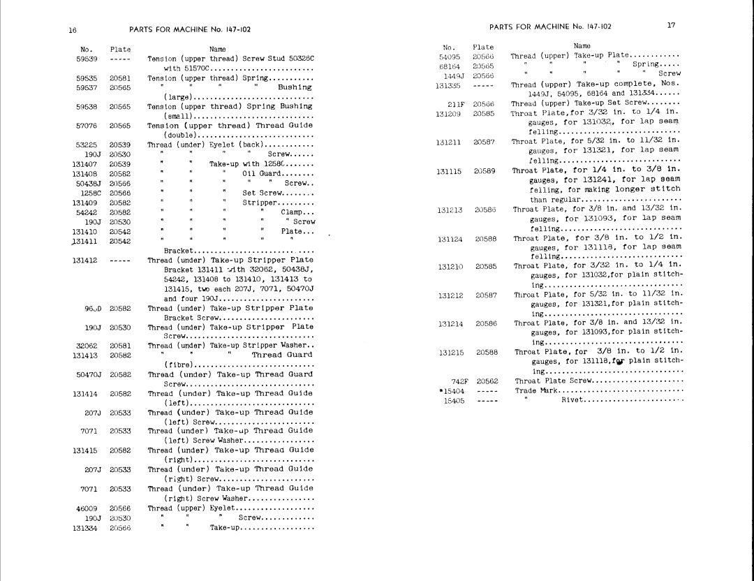 Singer 147-102, 147-103 manual 