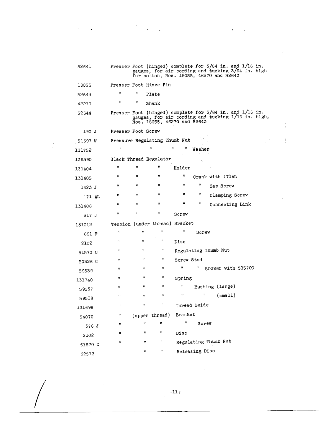 Singer 147-114 manual 