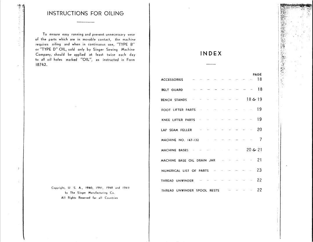 Singer 147-132 manual 