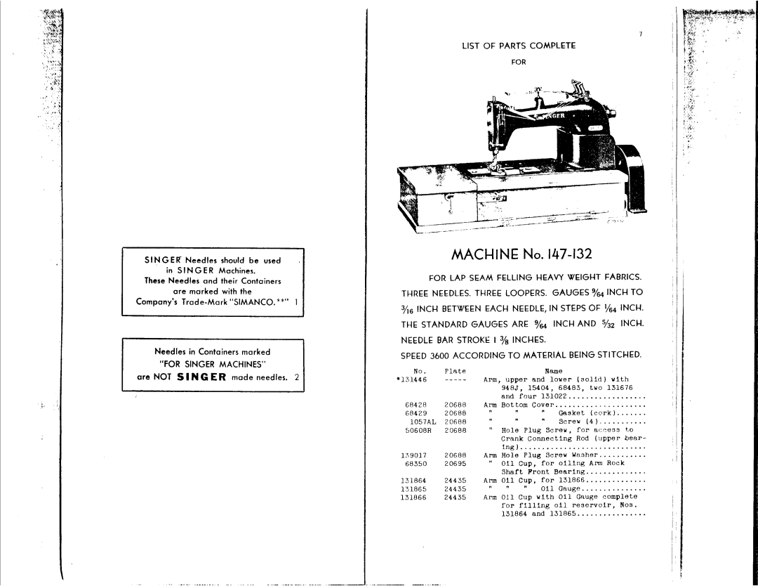 Singer 147-132 manual 