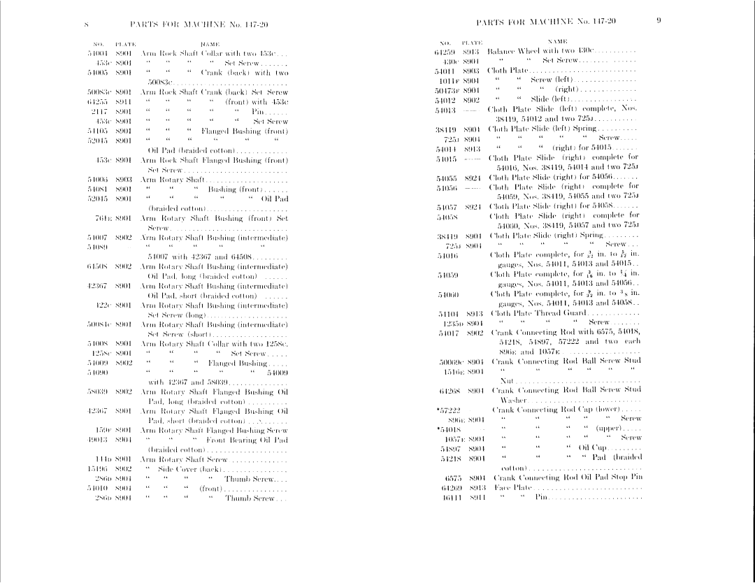 Singer 147-22, 147-20 manual 