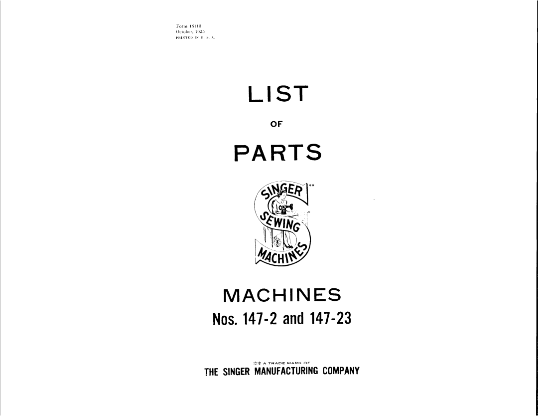 Singer 147-23 manual 