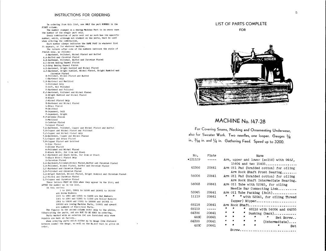 Singer 147-28 manual 