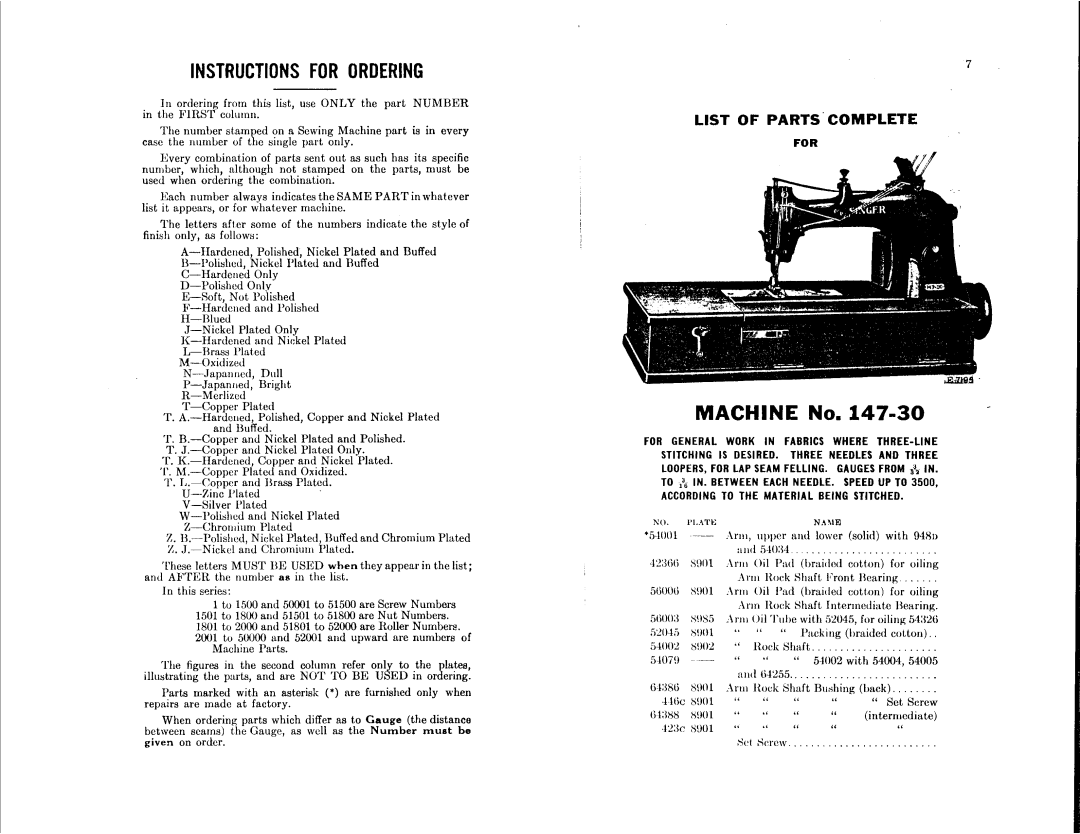 Singer 147-30, 147-31 manual 