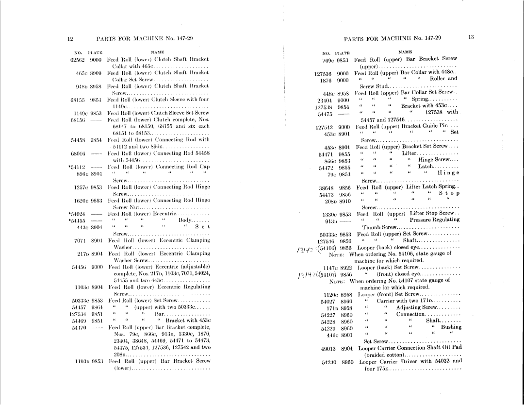 Singer 147-38, 147-29 manual 