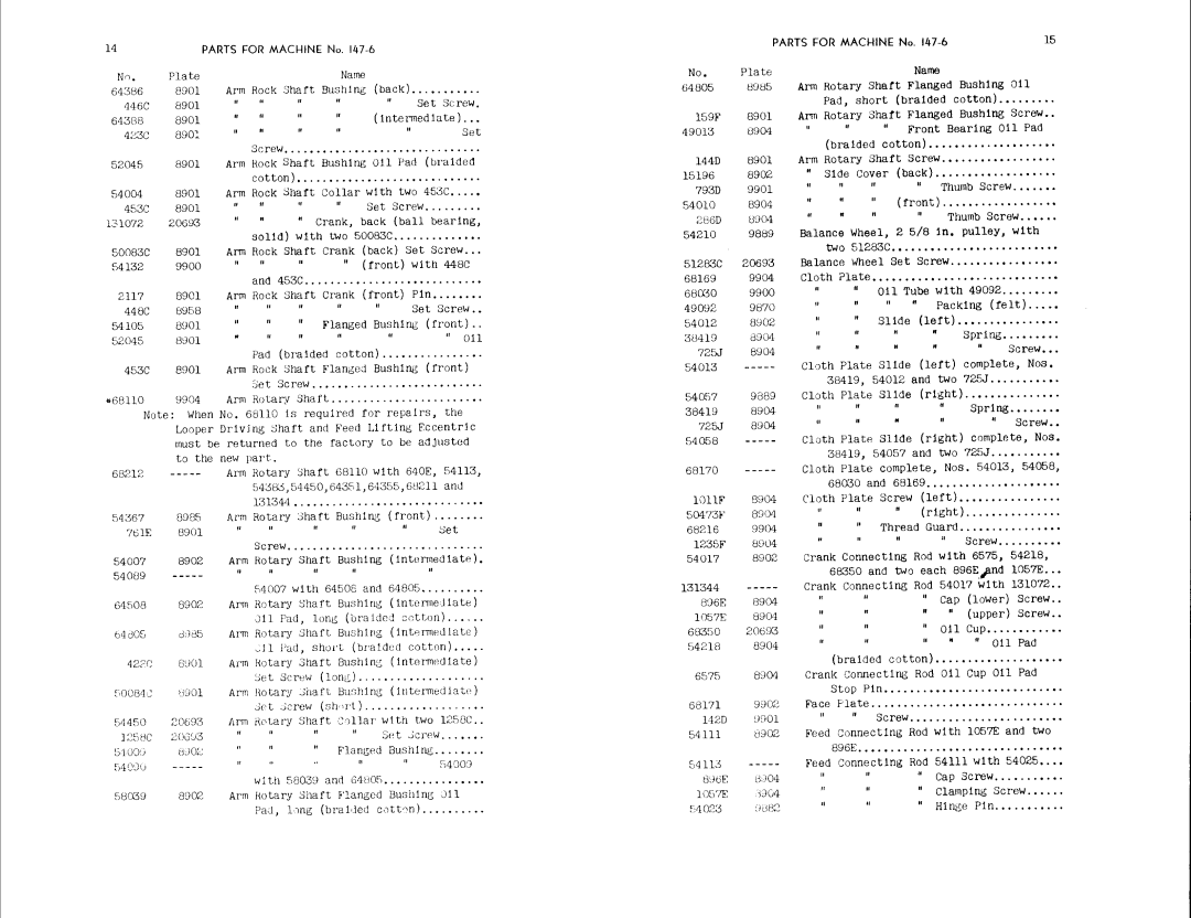 Singer 147-37, 147-6, 147-5 manual 