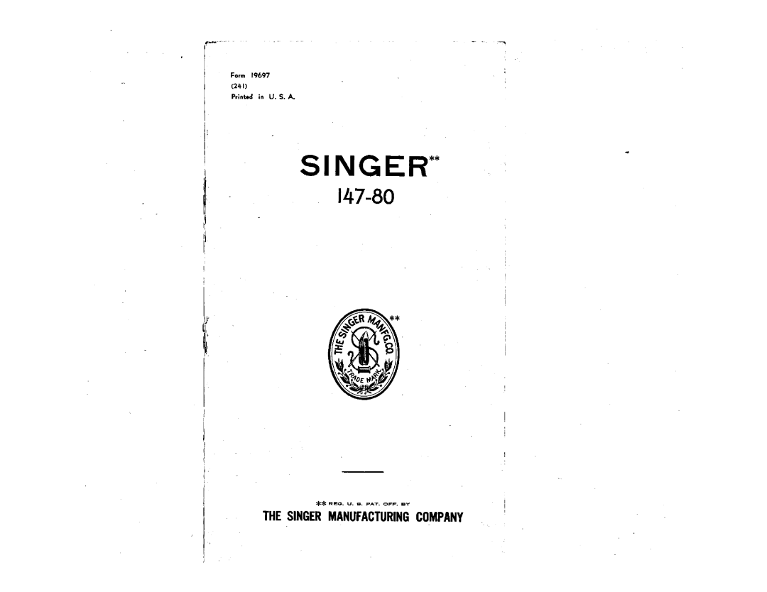 Singer 147-80 manual 