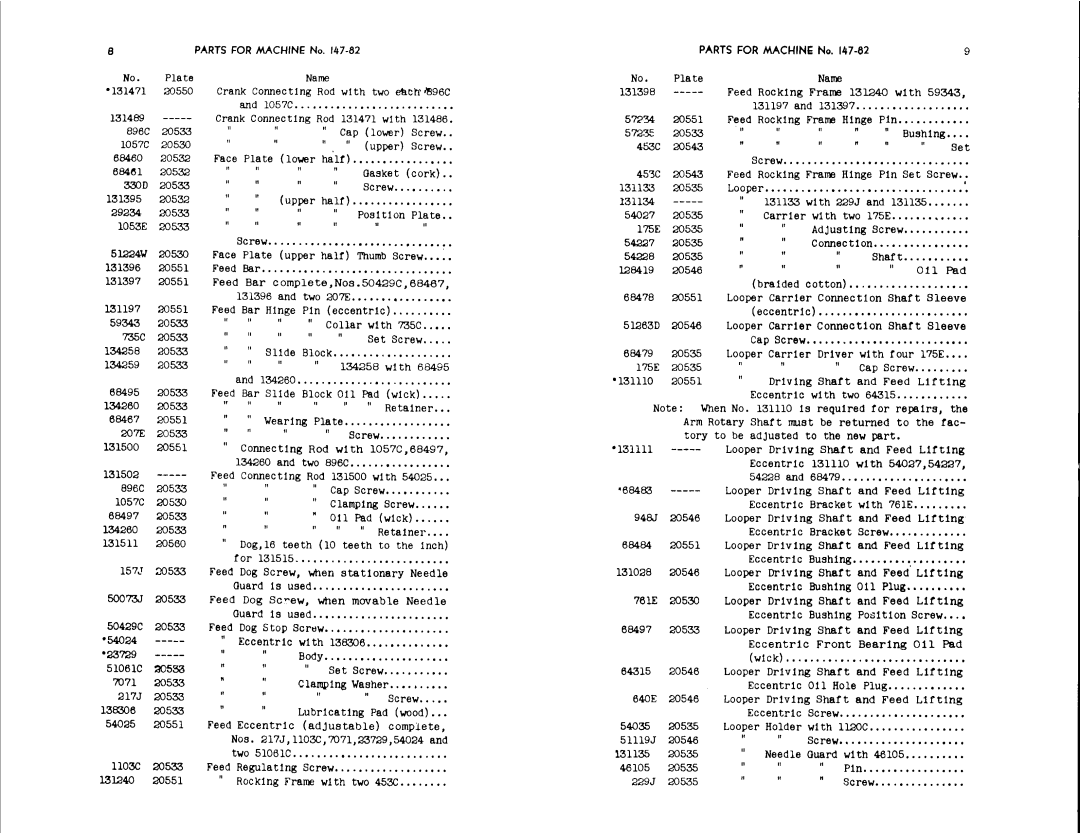 Singer 147-82, 147-86 manual 