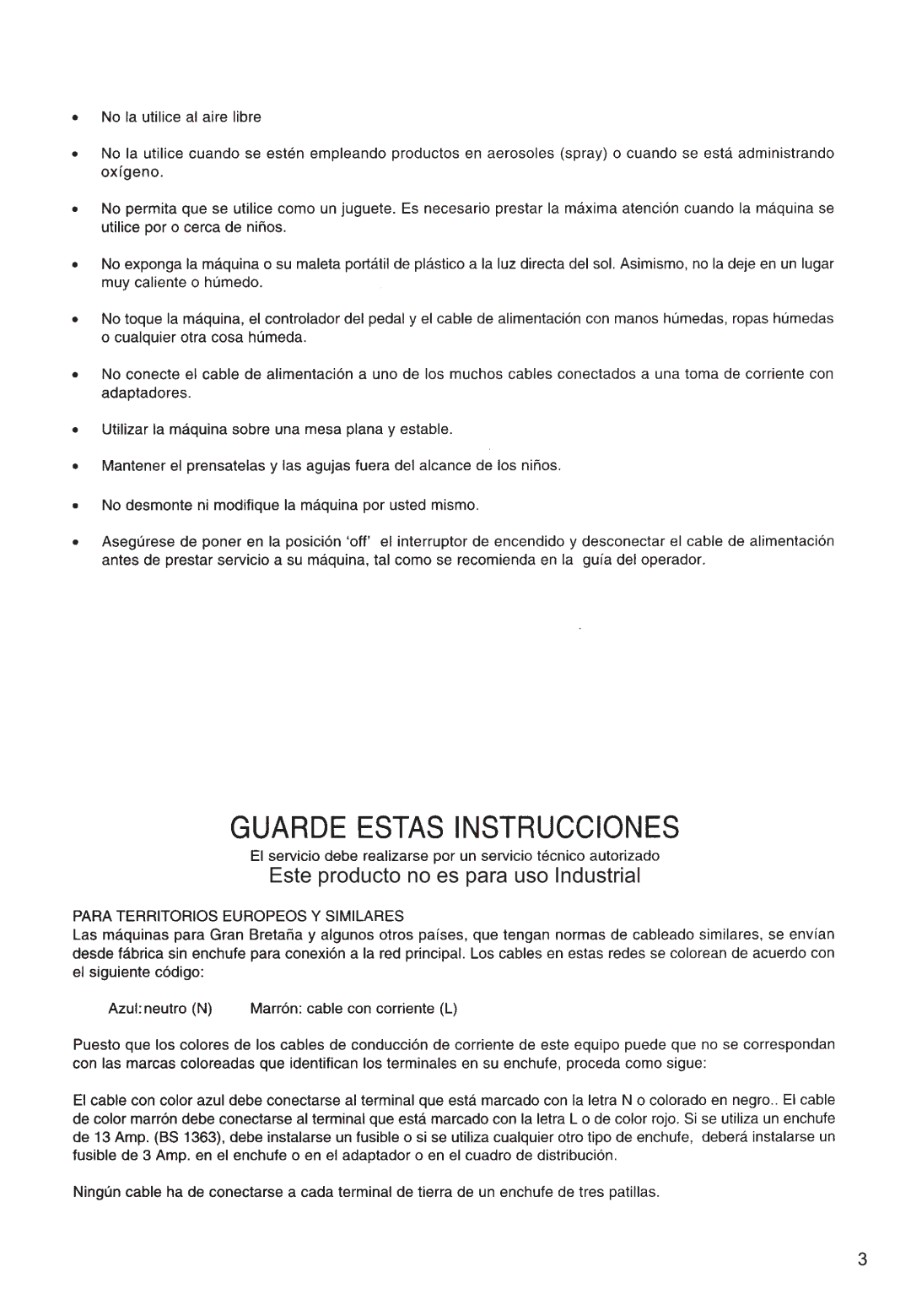 Singer 14SH764, 14CG754, 14CG744, 14SH744, 14SH754 manual Este producto no es para uso Industrial 