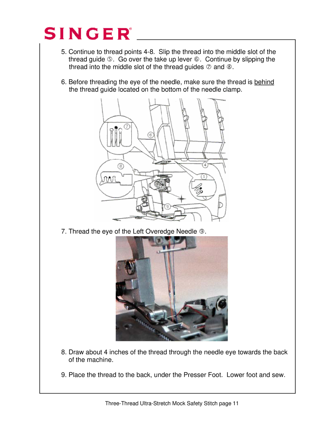 Singer 14T968DC manual Three-Thread Ultra-Stretch Mock Safety Stitch 