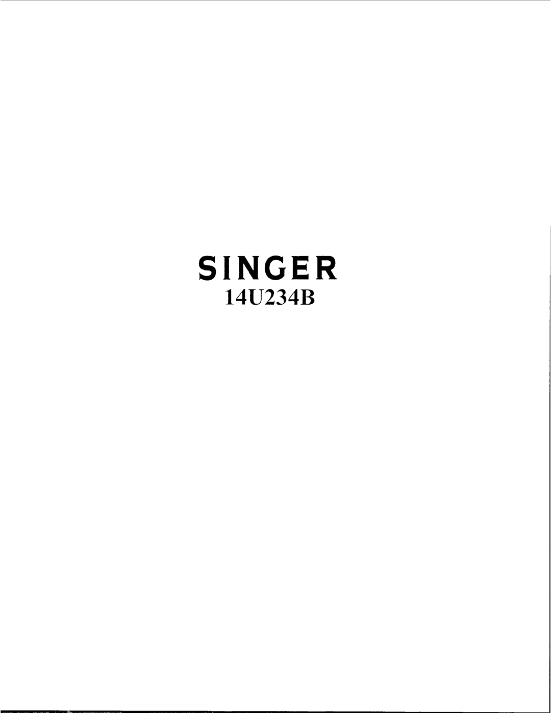 Singer 14U234B manual 