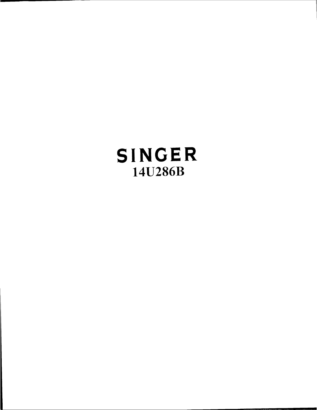 Singer 14U286B manual 