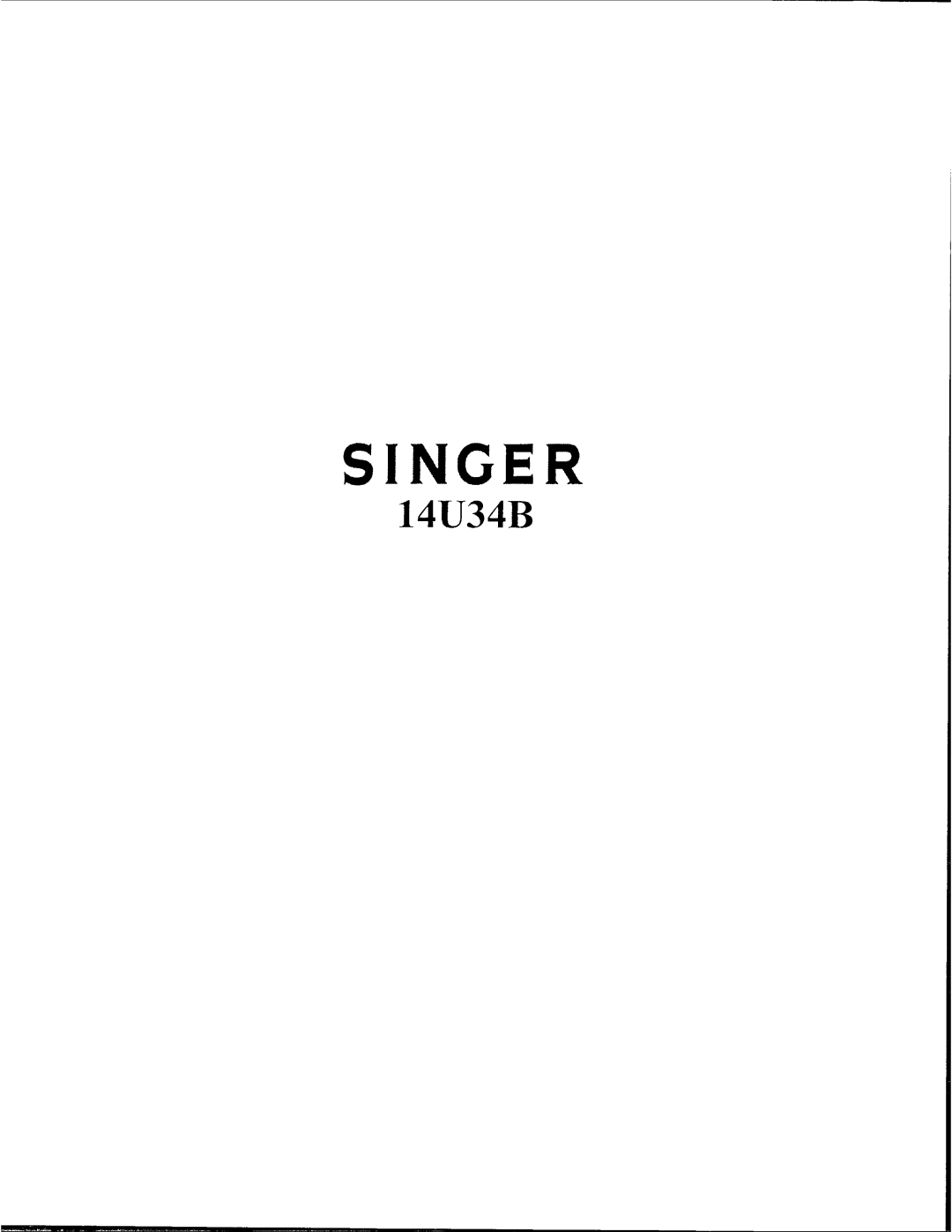 Singer 14U34B manual 