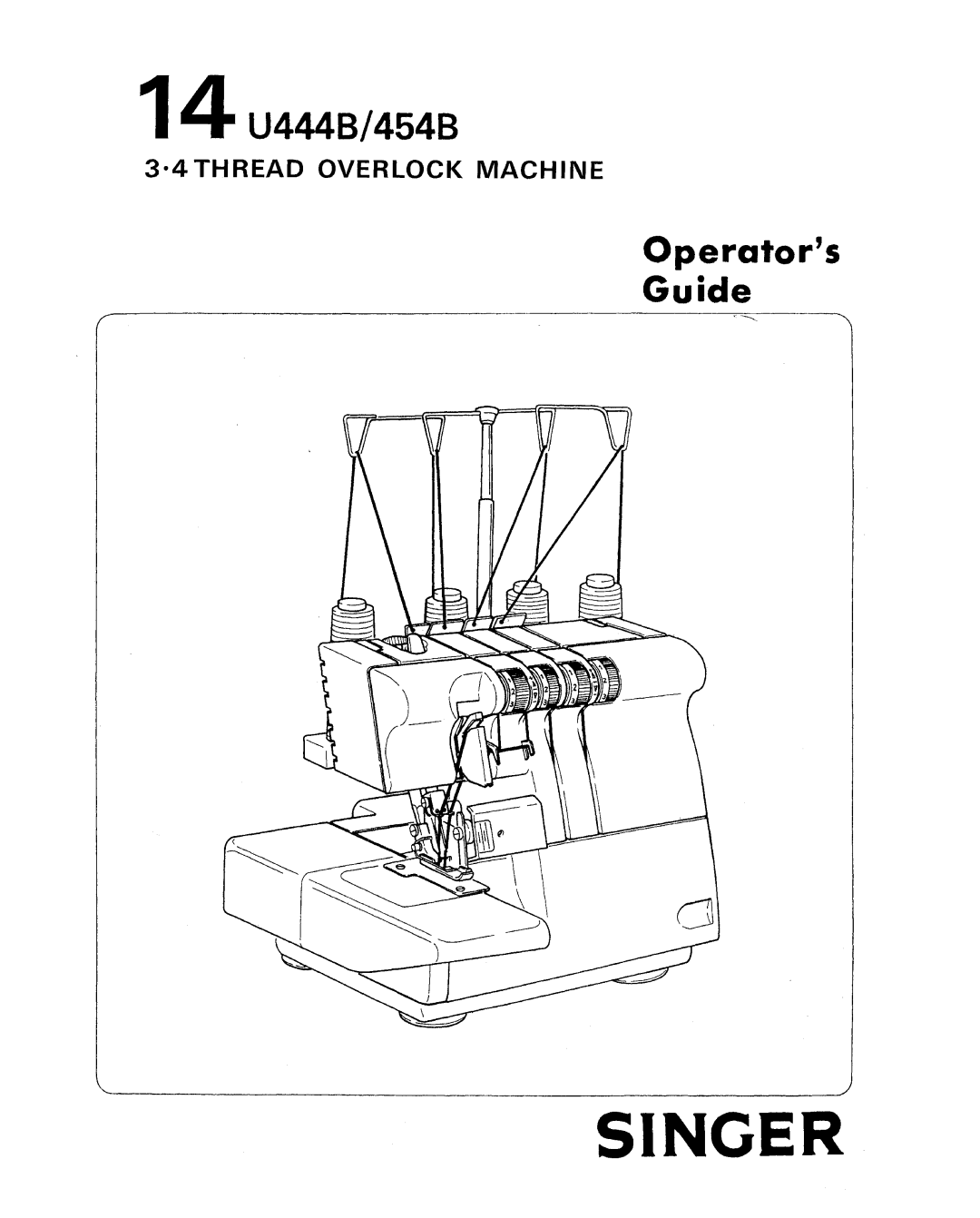 Singer 14U454B, 14U444B manual 