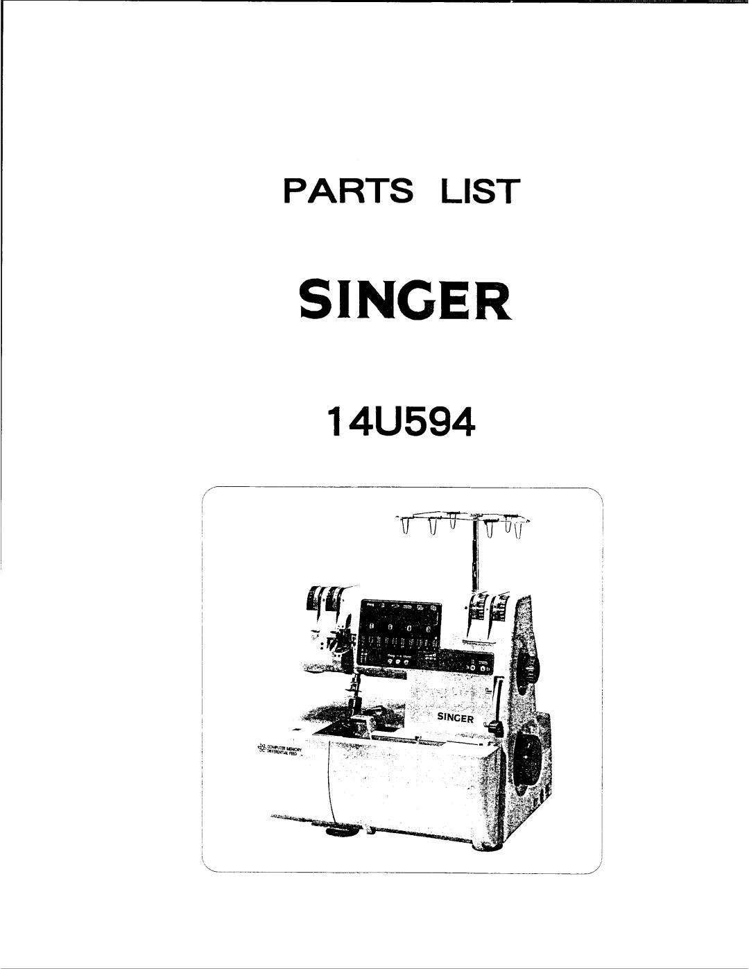 Singer 14U594 manual 