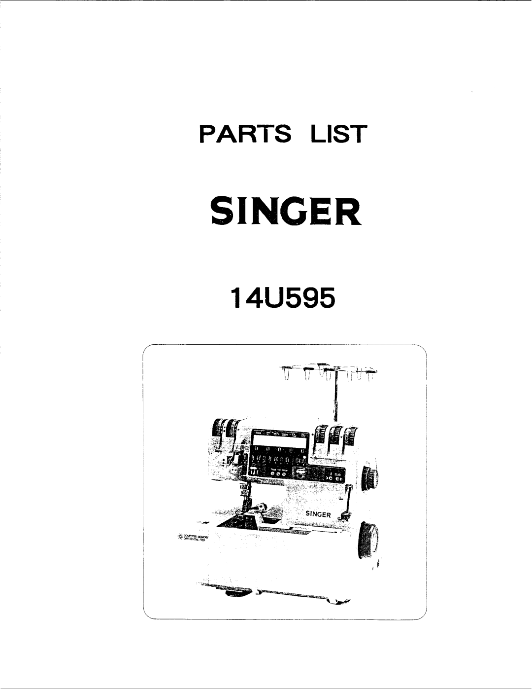 Singer 14U595 manual 