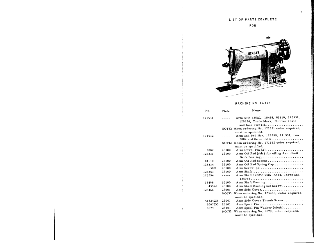 Singer 15-126, 15-125 manual 