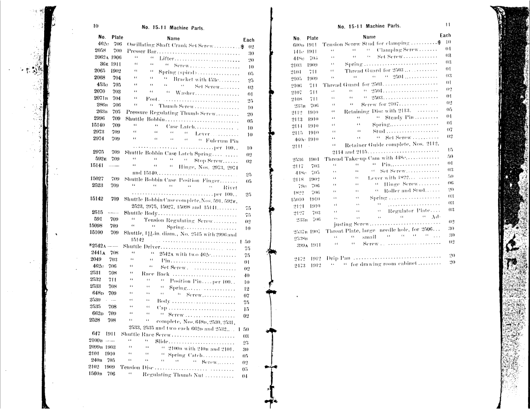 Singer 15-41, 15-30, 15-43, 15-11, 15-22 manual 