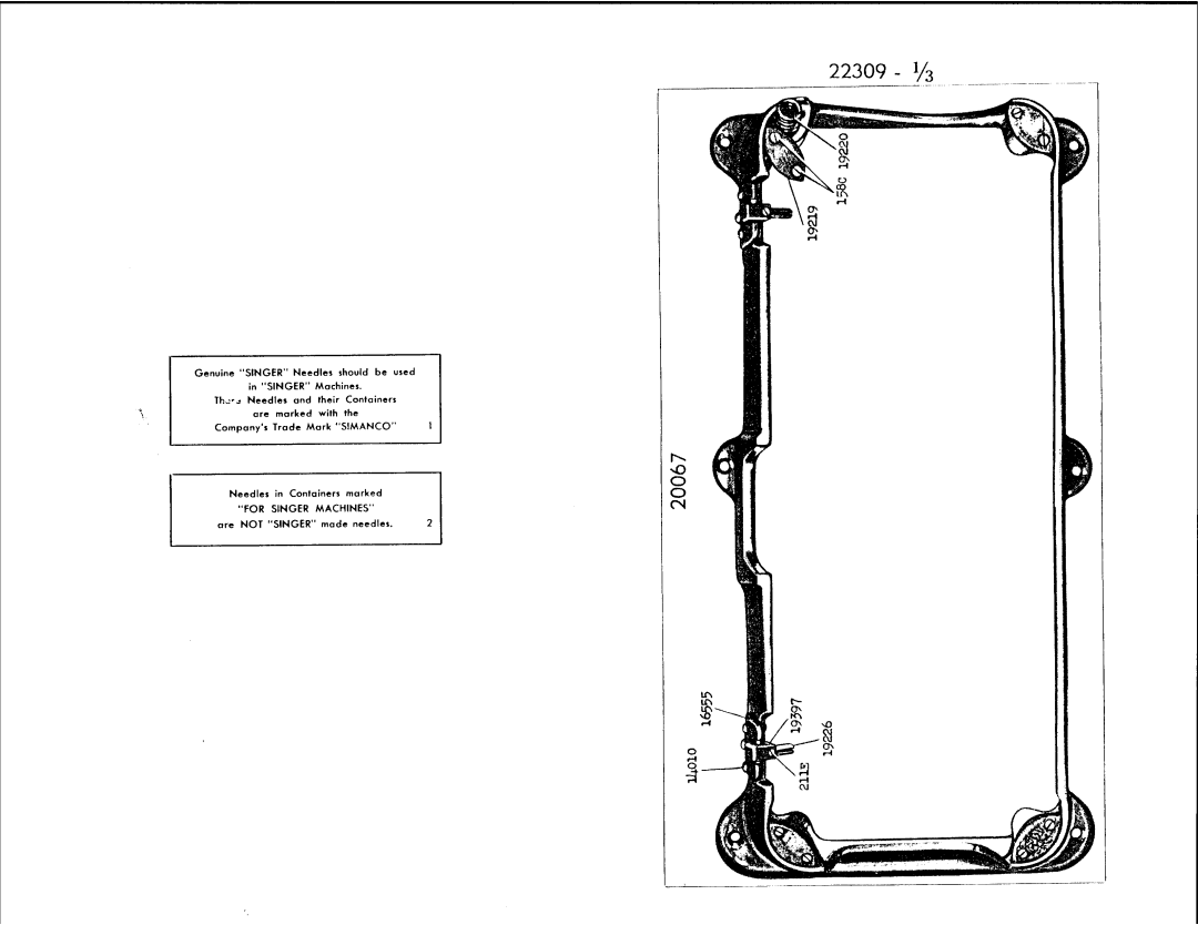 Singer 1500-2 manual 