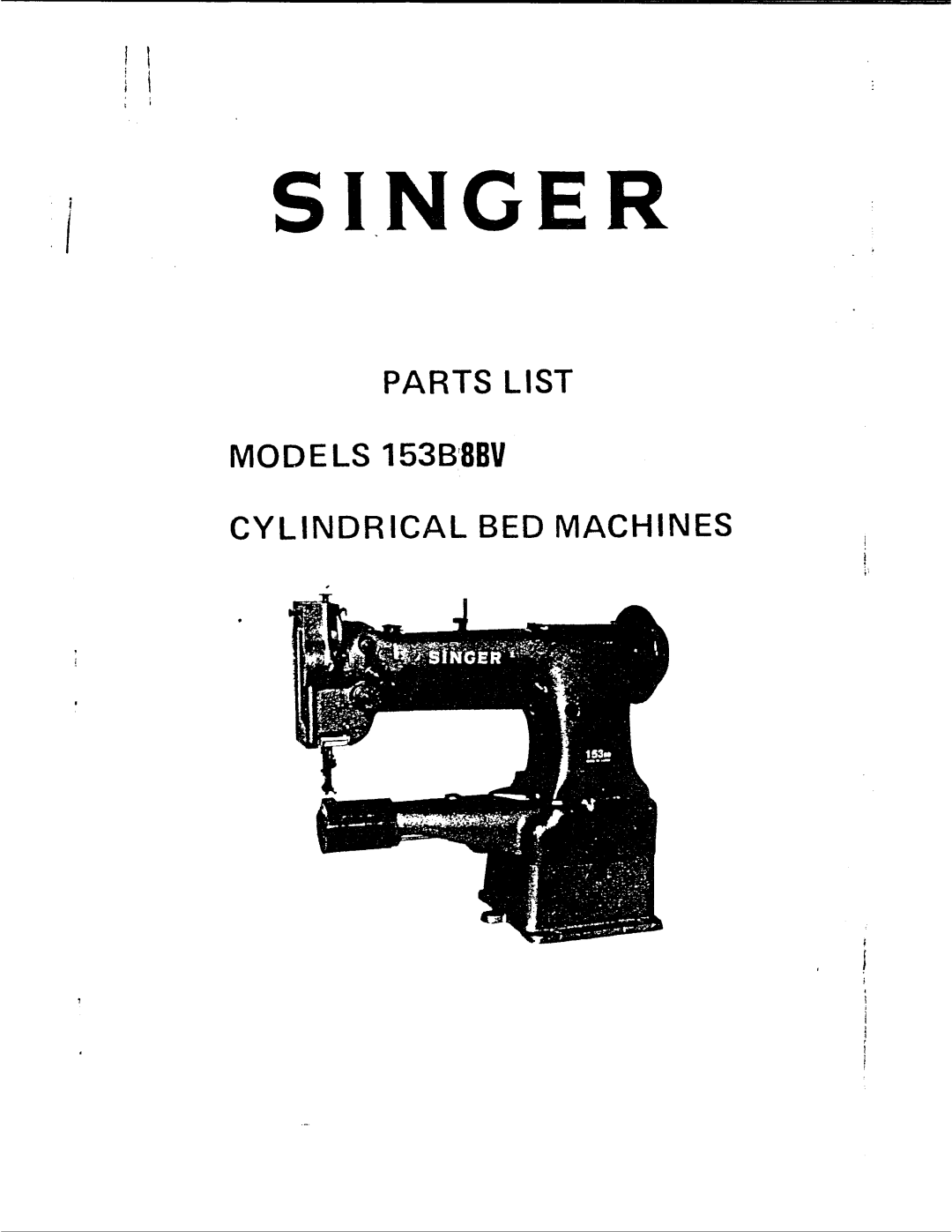 Singer 153B8BV manual 