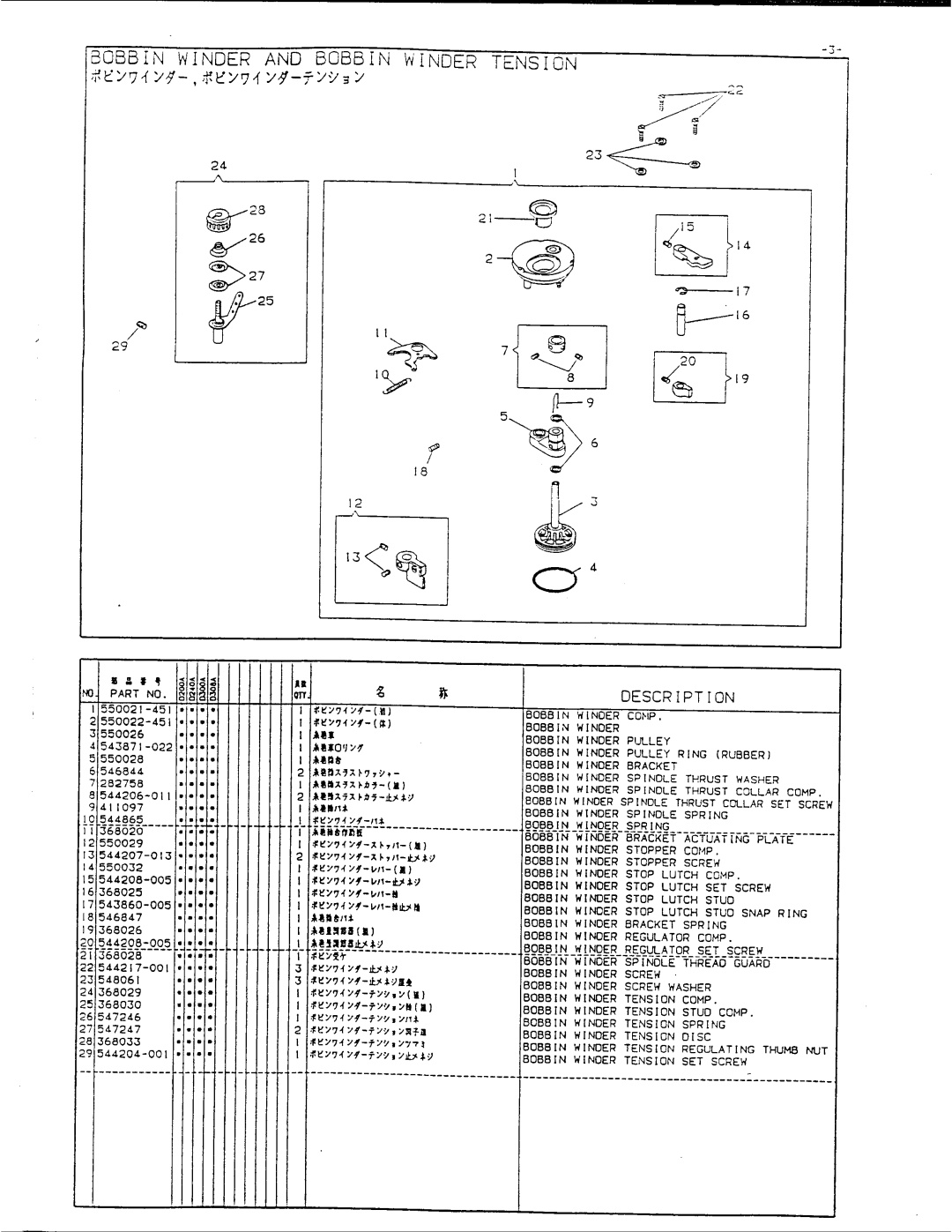 Singer 1591D300A, 1591D240A, 1591D308A, 1591D200A manual 