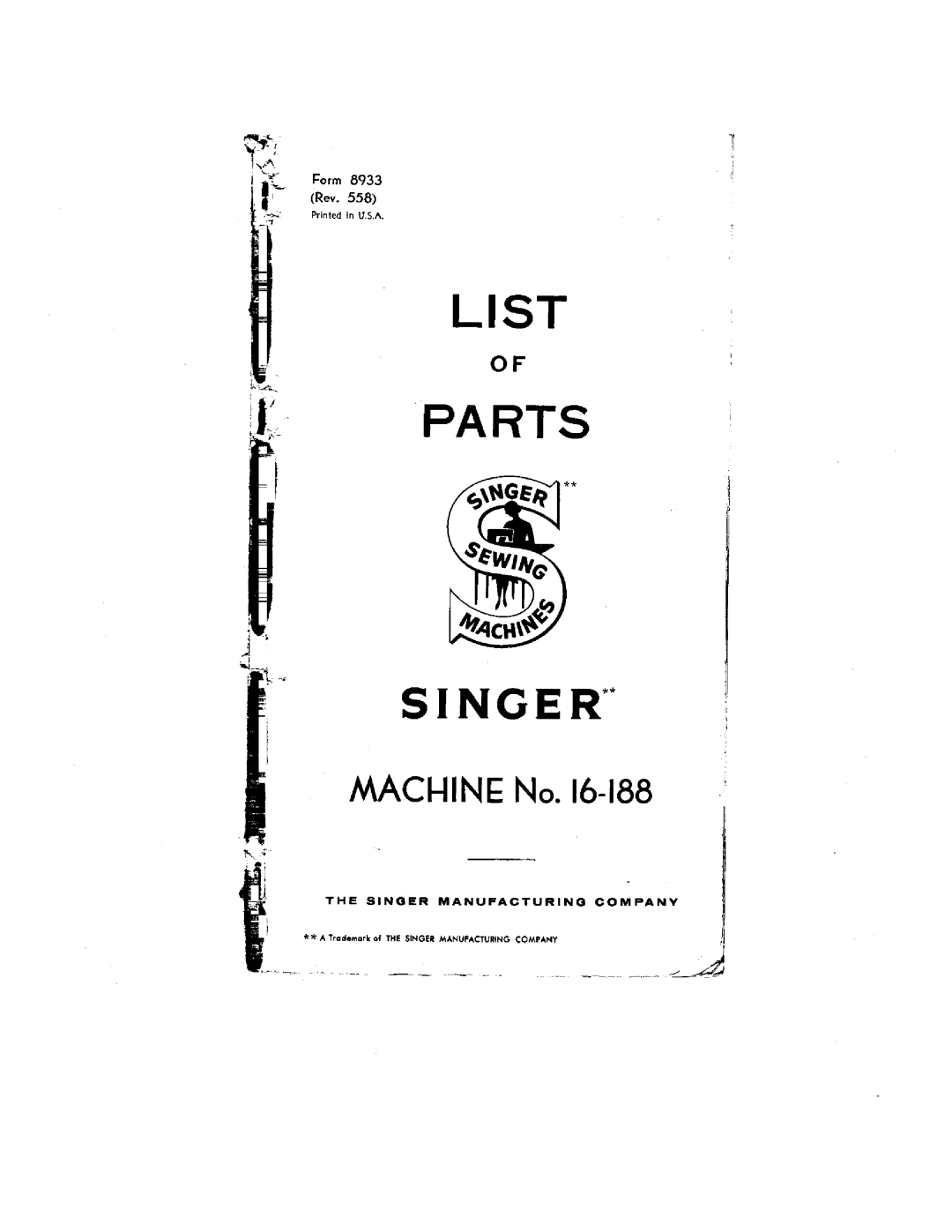 Singer 16-188 manual 