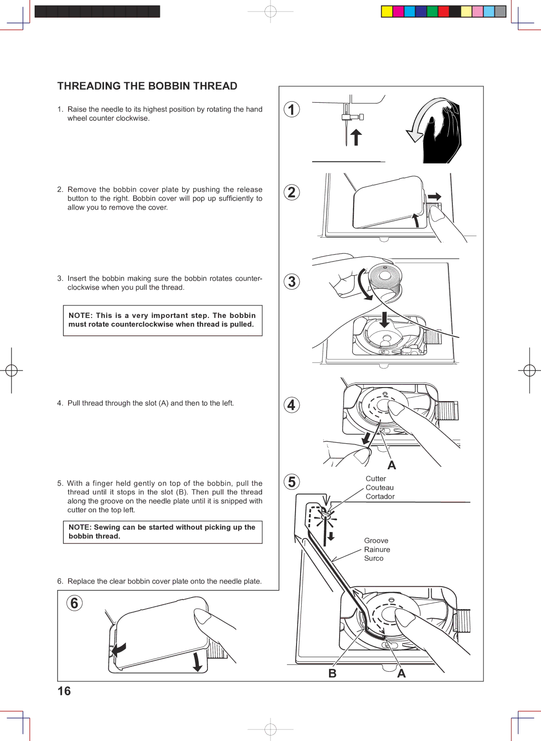 Singer 160 instruction manual Threading the Bobbin Thread 